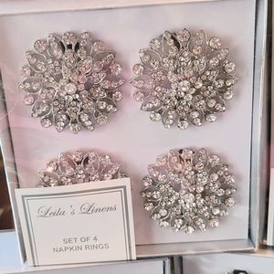 Jewelled Napkin Ring Set of 4